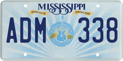 MS license plate ADM338