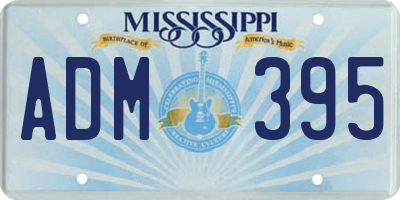 MS license plate ADM395