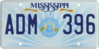 MS license plate ADM396