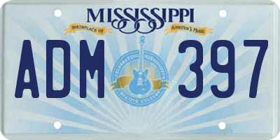 MS license plate ADM397