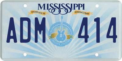 MS license plate ADM414