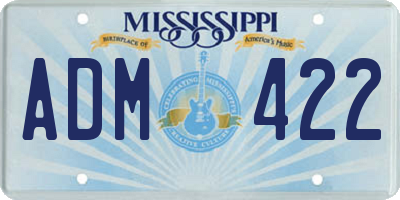 MS license plate ADM422