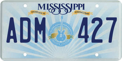 MS license plate ADM427