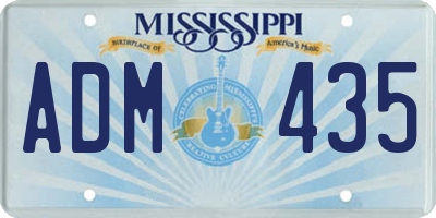 MS license plate ADM435