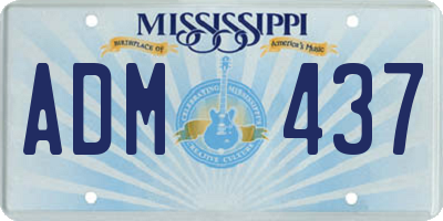 MS license plate ADM437
