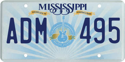 MS license plate ADM495