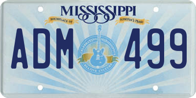 MS license plate ADM499