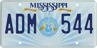 MS license plate ADM544