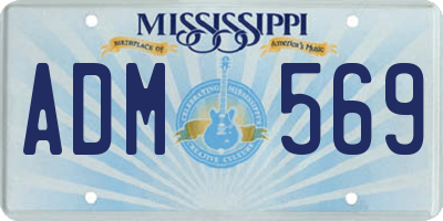 MS license plate ADM569