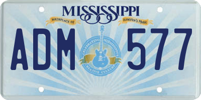 MS license plate ADM577