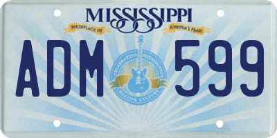 MS license plate ADM599