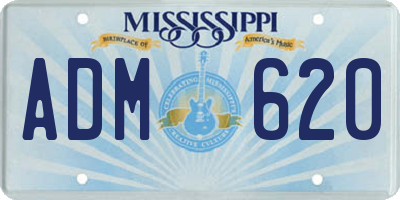 MS license plate ADM620