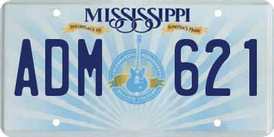 MS license plate ADM621