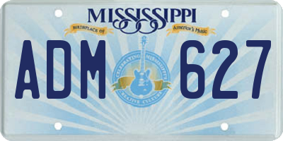 MS license plate ADM627