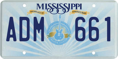 MS license plate ADM661