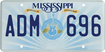 MS license plate ADM696