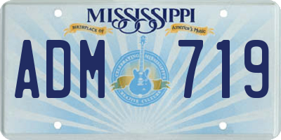 MS license plate ADM719