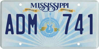 MS license plate ADM741