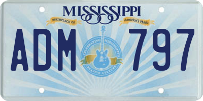 MS license plate ADM797