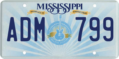 MS license plate ADM799