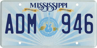 MS license plate ADM946