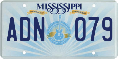 MS license plate ADN079