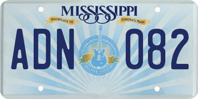 MS license plate ADN082