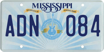 MS license plate ADN084