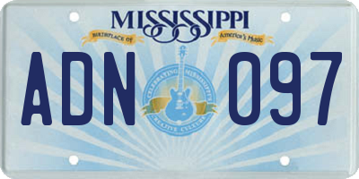 MS license plate ADN097