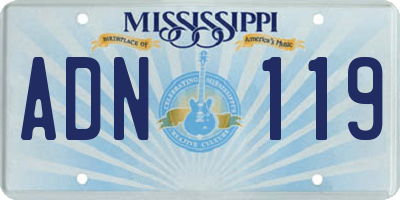 MS license plate ADN119