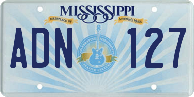 MS license plate ADN127
