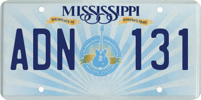 MS license plate ADN131