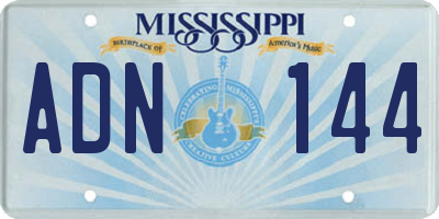 MS license plate ADN144