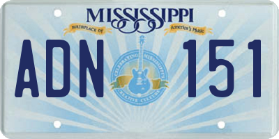 MS license plate ADN151