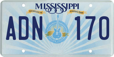 MS license plate ADN170