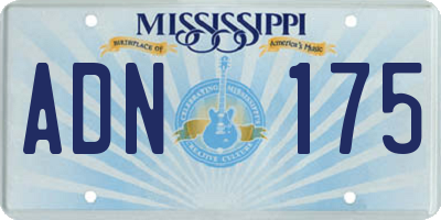MS license plate ADN175