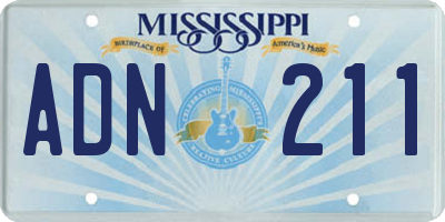 MS license plate ADN211