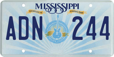 MS license plate ADN244