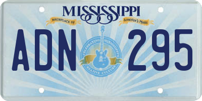 MS license plate ADN295