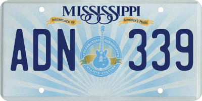 MS license plate ADN339