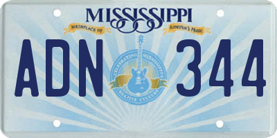 MS license plate ADN344
