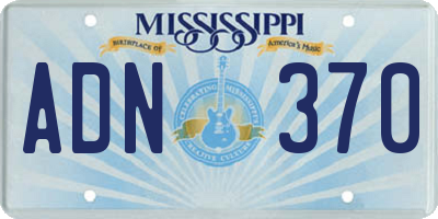 MS license plate ADN370