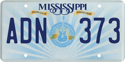 MS license plate ADN373