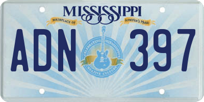 MS license plate ADN397