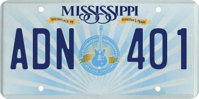MS license plate ADN401