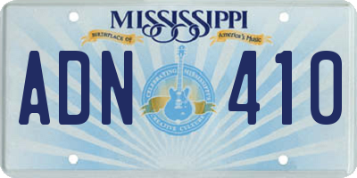 MS license plate ADN410