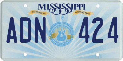 MS license plate ADN424