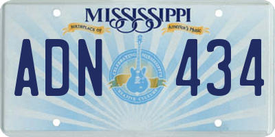 MS license plate ADN434
