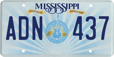 MS license plate ADN437