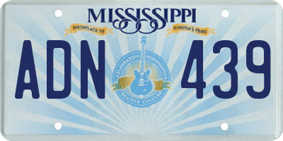 MS license plate ADN439